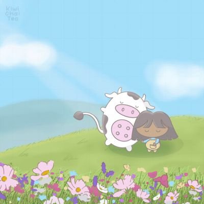 Cow and Girl